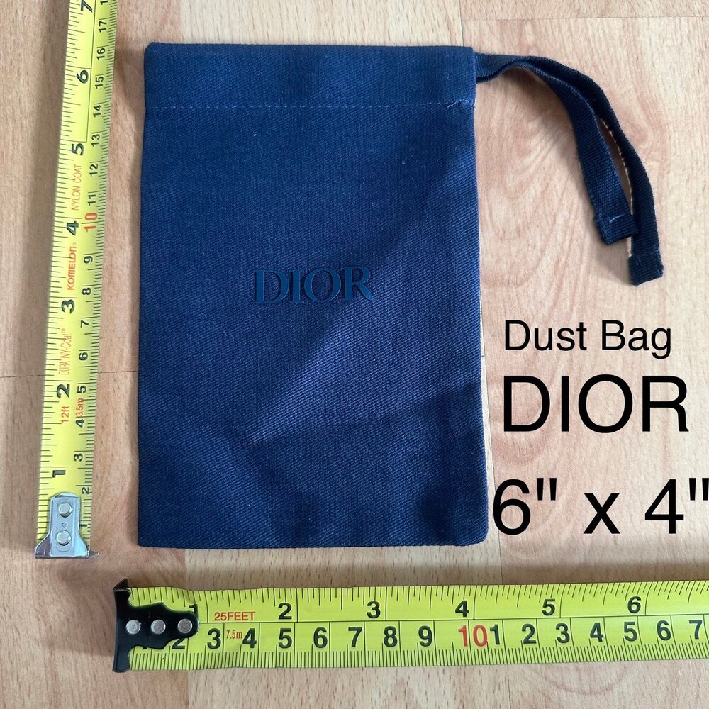 Dior Dust Bag EMPTY for jewelry, etc - small navy dark blue, 6" x 4"